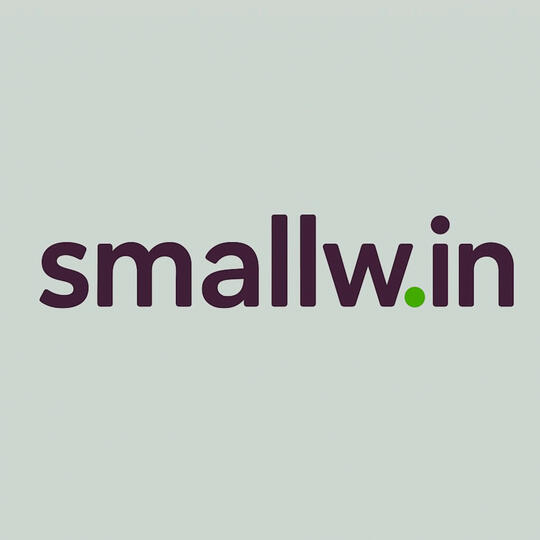 Logo for “smallw.in” featuring lowercase navy blue letters on a white background, with a small coral dot accentuating the dot in “in”. The design is minimalist and modern.